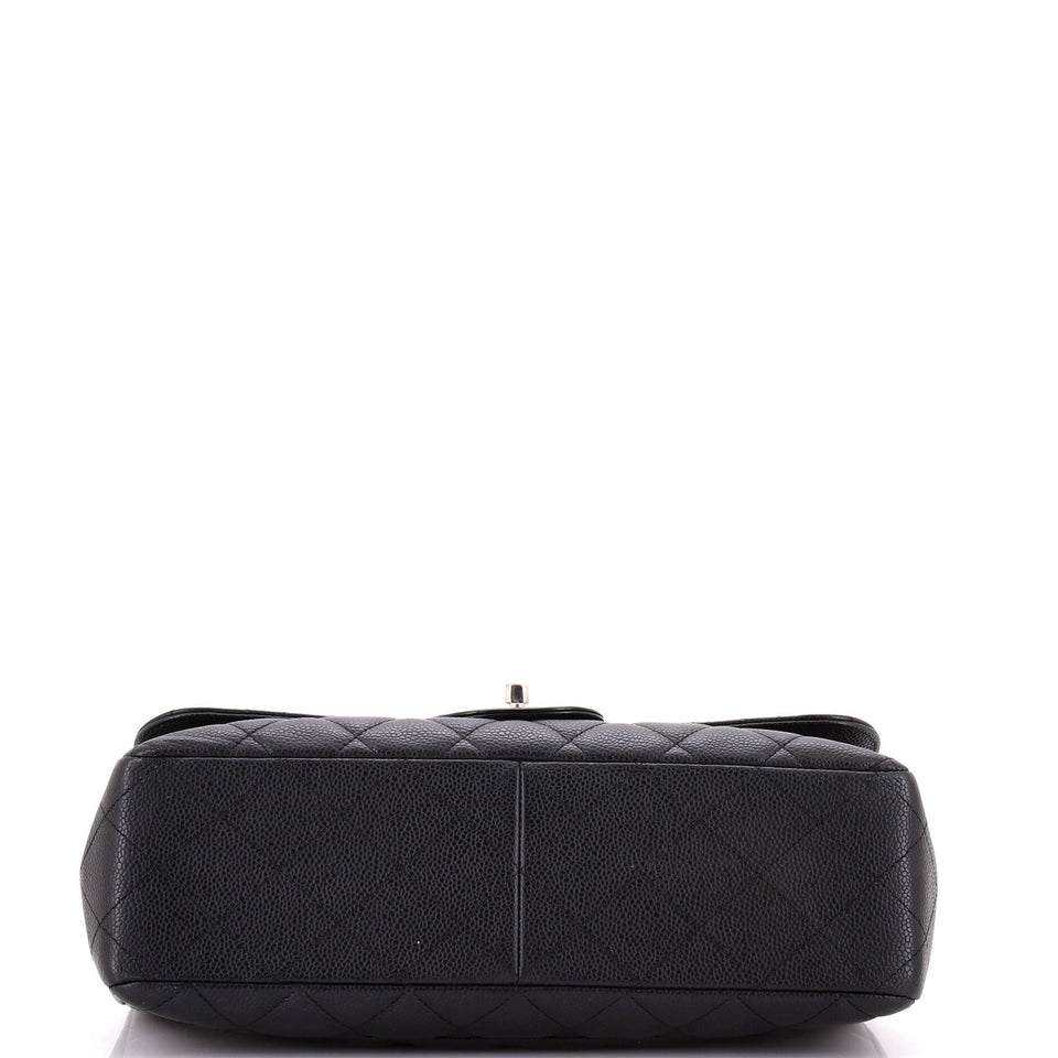 Classic Single Flap Bag Quilted Caviar Jumbo