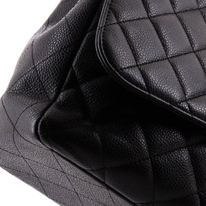 Classic Single Flap Bag Quilted Caviar Jumbo