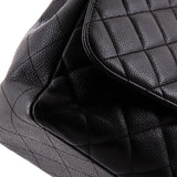 Classic Single Flap Bag Quilted Caviar Jumbo