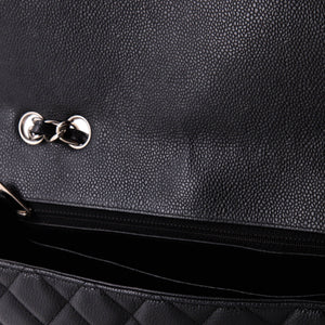 Classic Single Flap Bag Quilted Caviar Jumbo