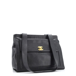 Vintage Front Pocket Tote Caviar Medium