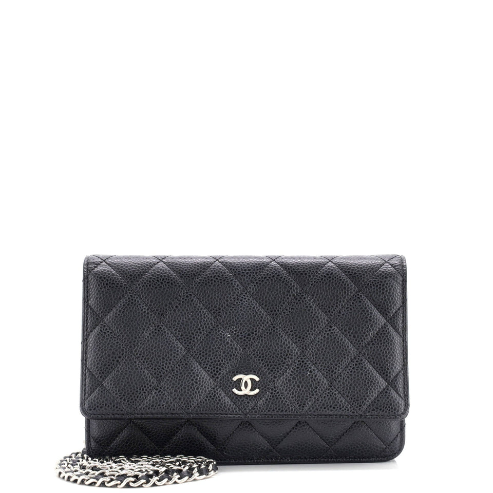 Wallet on Chain Quilted Caviar