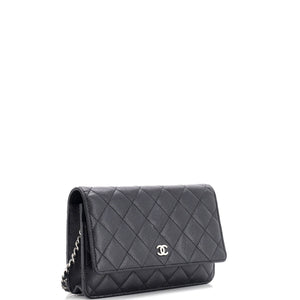 Wallet on Chain Quilted Caviar