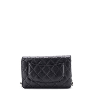 Wallet on Chain Quilted Caviar