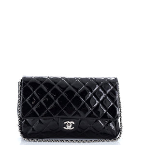 Clutch with Chain Quilted Patent