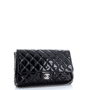 Clutch with Chain Quilted Patent