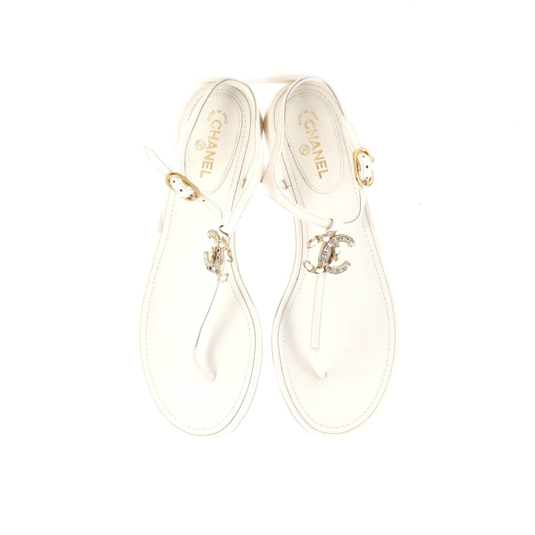 Women's CC T-Strap Sandals Leather