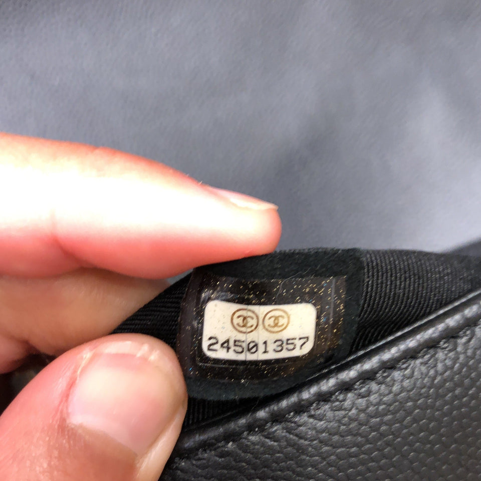 Boy Flap Bag Quilted Caviar Old Medium