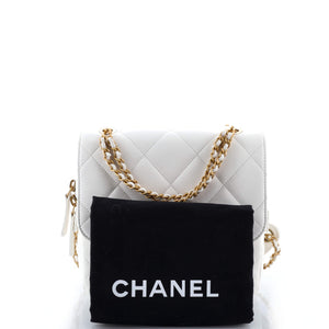 Chain Melody Flap Backpack Quilted Lambskin Small