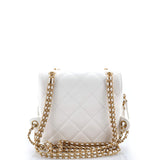 Chain Melody Flap Backpack Quilted Lambskin Small