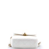 Chain Melody Flap Backpack Quilted Lambskin Small