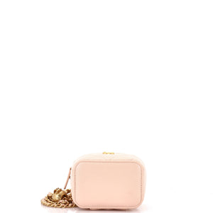 Pearl Crush Vanity Case with Chain Quilted Lambskin Mini