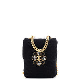 North South CC Bijoux Chain Flap Quilted Tweed Mini