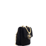 North South CC Bijoux Chain Flap Quilted Tweed Mini