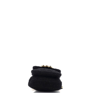 North South CC Bijoux Chain Flap Quilted Tweed Mini