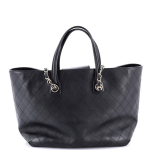 Covered CC Shopping Tote Stitched Calfskin Medium