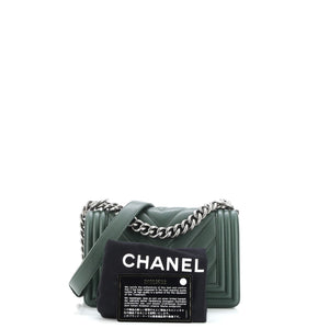 Boy Flap Bag Chevron Calfskin Small