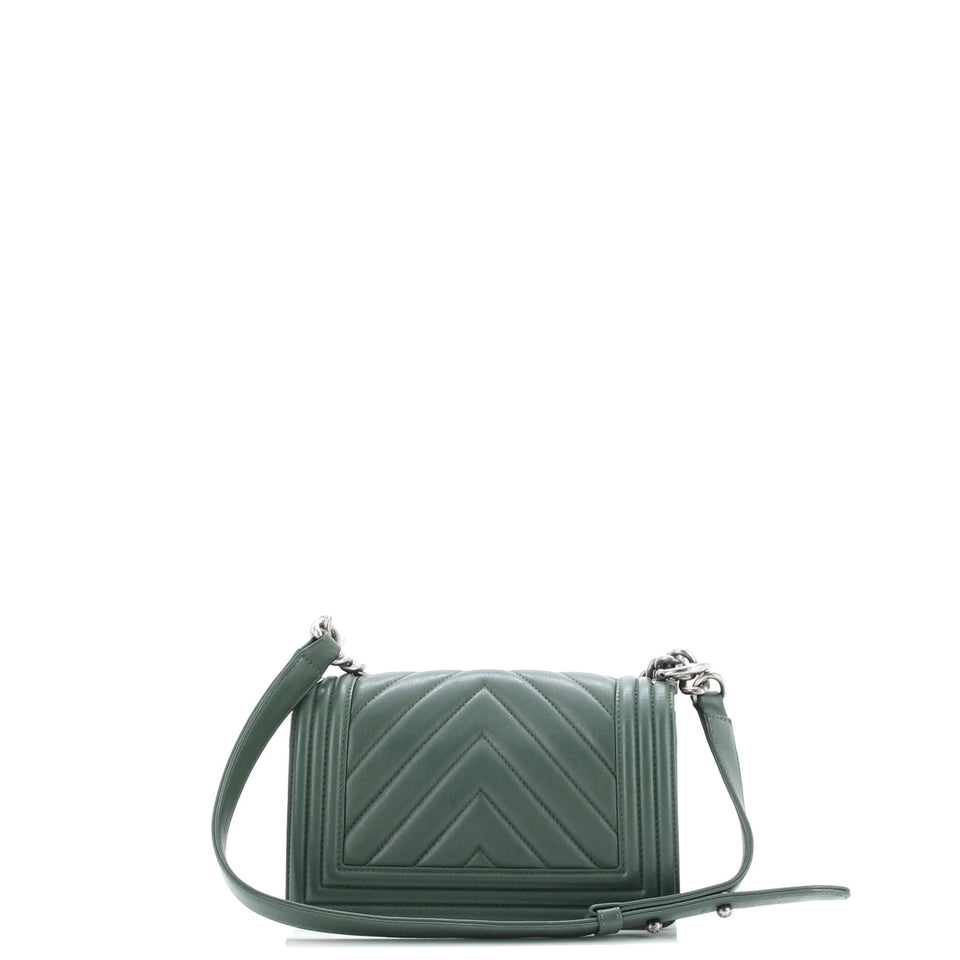 Boy Flap Bag Chevron Calfskin Small