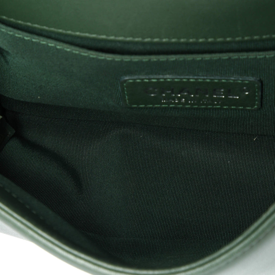 Boy Flap Bag Chevron Calfskin Small