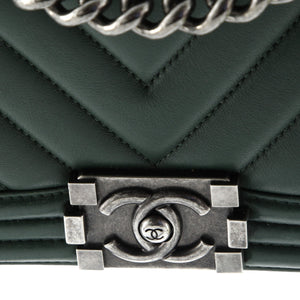 Boy Flap Bag Chevron Calfskin Small