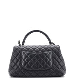 Coco Top Handle Bag Quilted Caviar Small