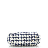 19 Flap Bag Quilted Houndstooth Tweed and Ribbon Large