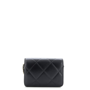 Crystal Geometric Frame CC Clutch with Chain Quilted Calfskin
