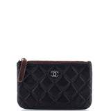 Classic O Case Pouch Quilted Lambskin Mini