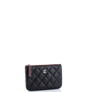 Classic O Case Pouch Quilted Lambskin Mini