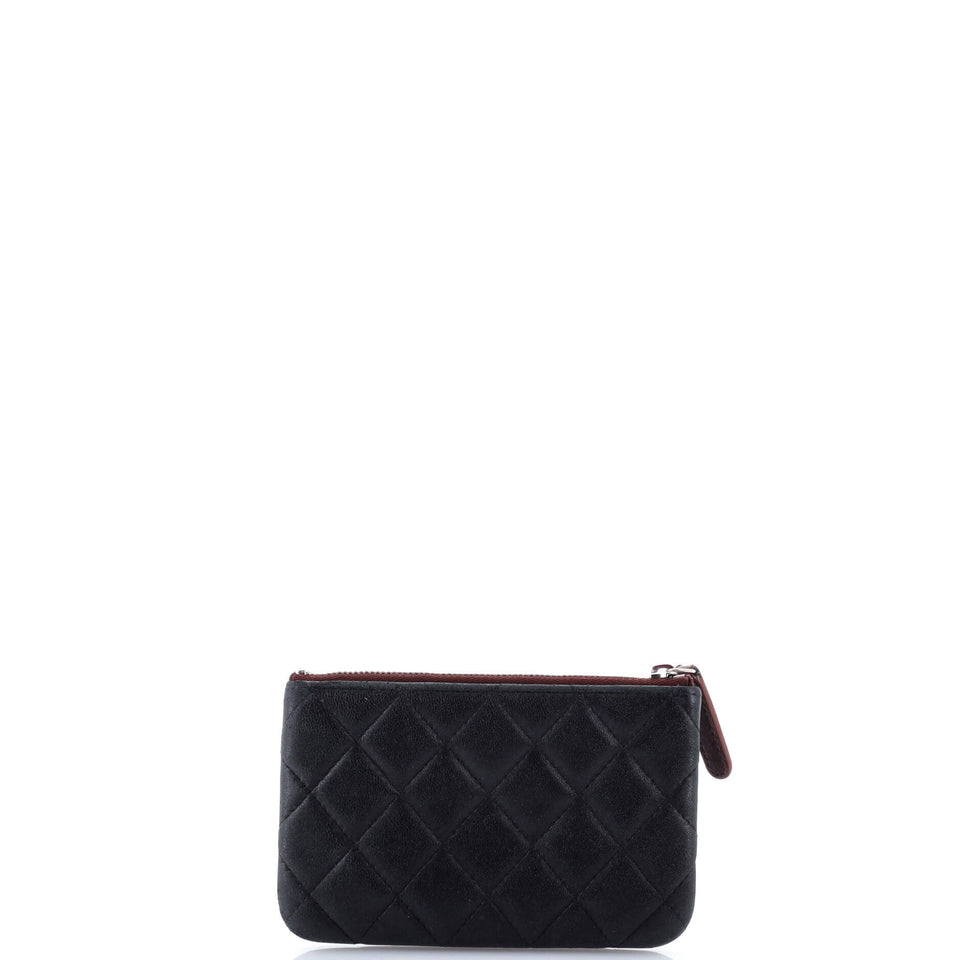 Classic O Case Pouch Quilted Lambskin Mini