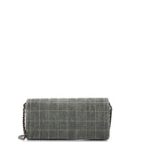 Chocolate Bar Flap Bag Quilted Denim East West