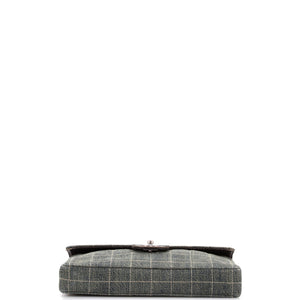 Chocolate Bar Flap Bag Quilted Denim East West