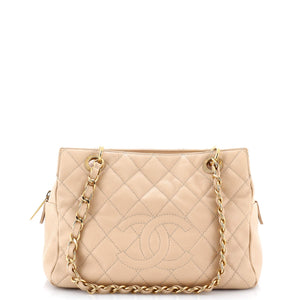 Petite Timeless Tote Quilted Caviar
