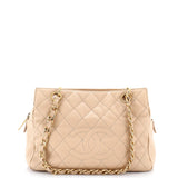 Petite Timeless Tote Quilted Caviar