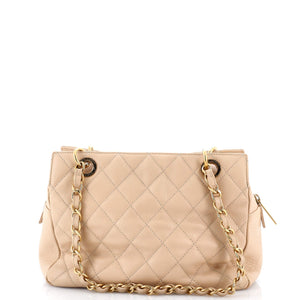Petite Timeless Tote Quilted Caviar