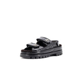 Women's Velcro Dad Sandals Leather and Shearling
