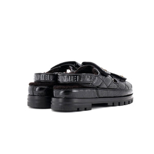 Women's Velcro Dad Sandals Leather and Shearling
