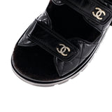 Women's Velcro Dad Sandals Leather and Shearling
