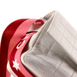 Sport Line Square Quilt Flap Messenger Bag Lambskin Small