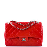 Classic Double Flap Bag Quilted Patent Jumbo