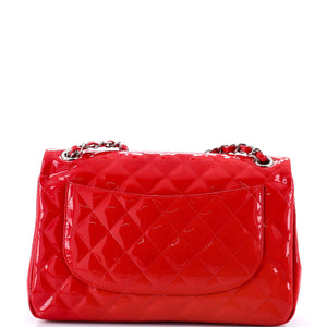 Classic Double Flap Bag Quilted Patent Jumbo