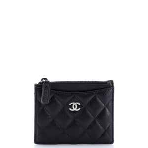 CC Zip Card Holder Quilted Caviar