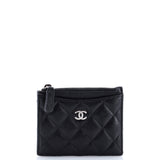 CC Zip Card Holder Quilted Caviar