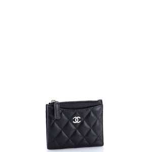 CC Zip Card Holder Quilted Caviar