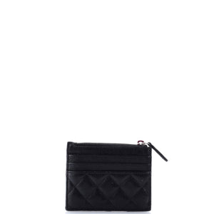 CC Zip Card Holder Quilted Caviar