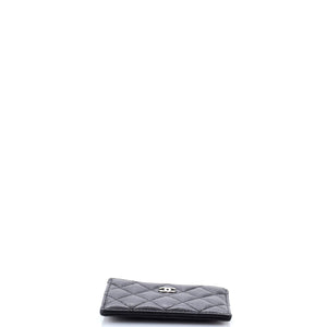 CC Zip Card Holder Quilted Caviar