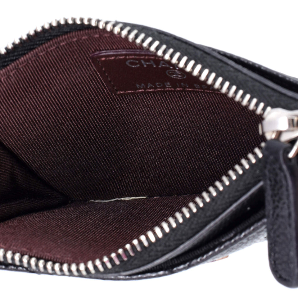 CC Zip Card Holder Quilted Caviar