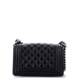Boy Flap Bag Quilted Caviar Small