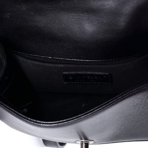 Boy Flap Bag Quilted Caviar Small
