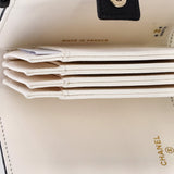 CC Book Card Holder with Chain Quilted Lambskin
